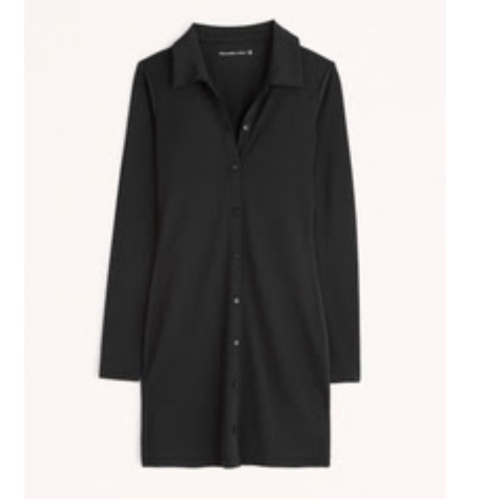 Abercrombie & Fitch Long-Sleeve Slinky Knit Shirt Dress size Small Petite